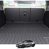 Wekar Cargo Mat Compatible with Tesla Model Y Juniper 2025-2026 5 Seat, Heavy-Duty TPE Trunk Liner Rear Seat Back Protector Model Y Accessories Custom Fit Trunk Mat- 6PCS