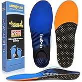 AIRNATURE Plantar Fasciitis & Flat Feet Relief Insoles - 220+ lbs High Arch Support Heavy Duty Inserts for Standing All Day, Men Women Work Boots & Hiking