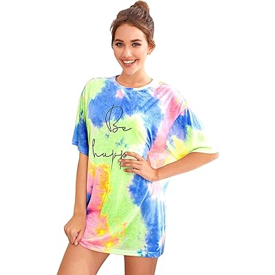 Mujer Loose Tie Dye Tunic Tee Camisa Vestido Dominican Republic Ubuy