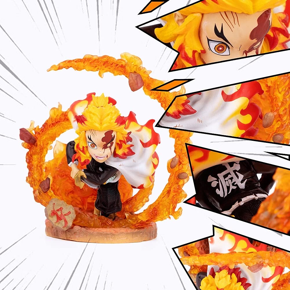 Demon Slayer Rengoku Kyoujurou PVC Figure – 4-Inch Cute Collectible Statue, Official Anime Figurine For Display Or Gifts - View #9