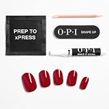 OPI xPRESS/ON Big Apple Red Short Round Nails With Nail Glue view 6