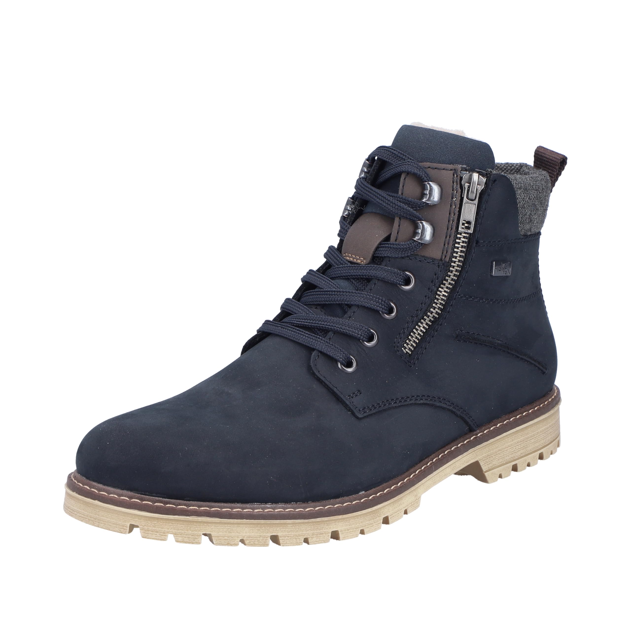 Rieker Herren Schnürstiefel F3610-14 blau Gr. 40