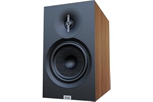 ELAC Debut 3.0 DB63-WN Bookshelf Speakers, Walnut (Pair) - 1” Aluminum Dome Tweeter & 6.5” Aramid Fiber Woofer - 2-Way Bass Reflex - 42Hz to 38KHz Response