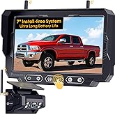 1080P HD Wireless Backup Camera: 1-Min Magnetic Easy Install No Wiring 7" Anti-Glare Monitor with Clear Night Vision - 24H Lo