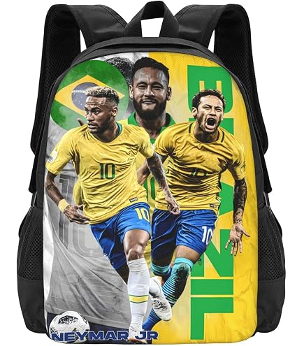 Luja Dling #10 Neymar Adult Simplicity Backpacks Bag Laptop Bag Bookbag Backpack 16.5 Inch For Daily, Black : Electronics
