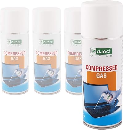 D.RECT Compressed Air Spray 4 x 400ml Air Duster Can