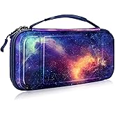 FINTIE Carrying Case for Nintendo Switch OLED Model 2021/Switch 2017, [Shockproof] Hard Shell Protective Cover Travel Bag with 10 Game Card Slots & Inner Pocket