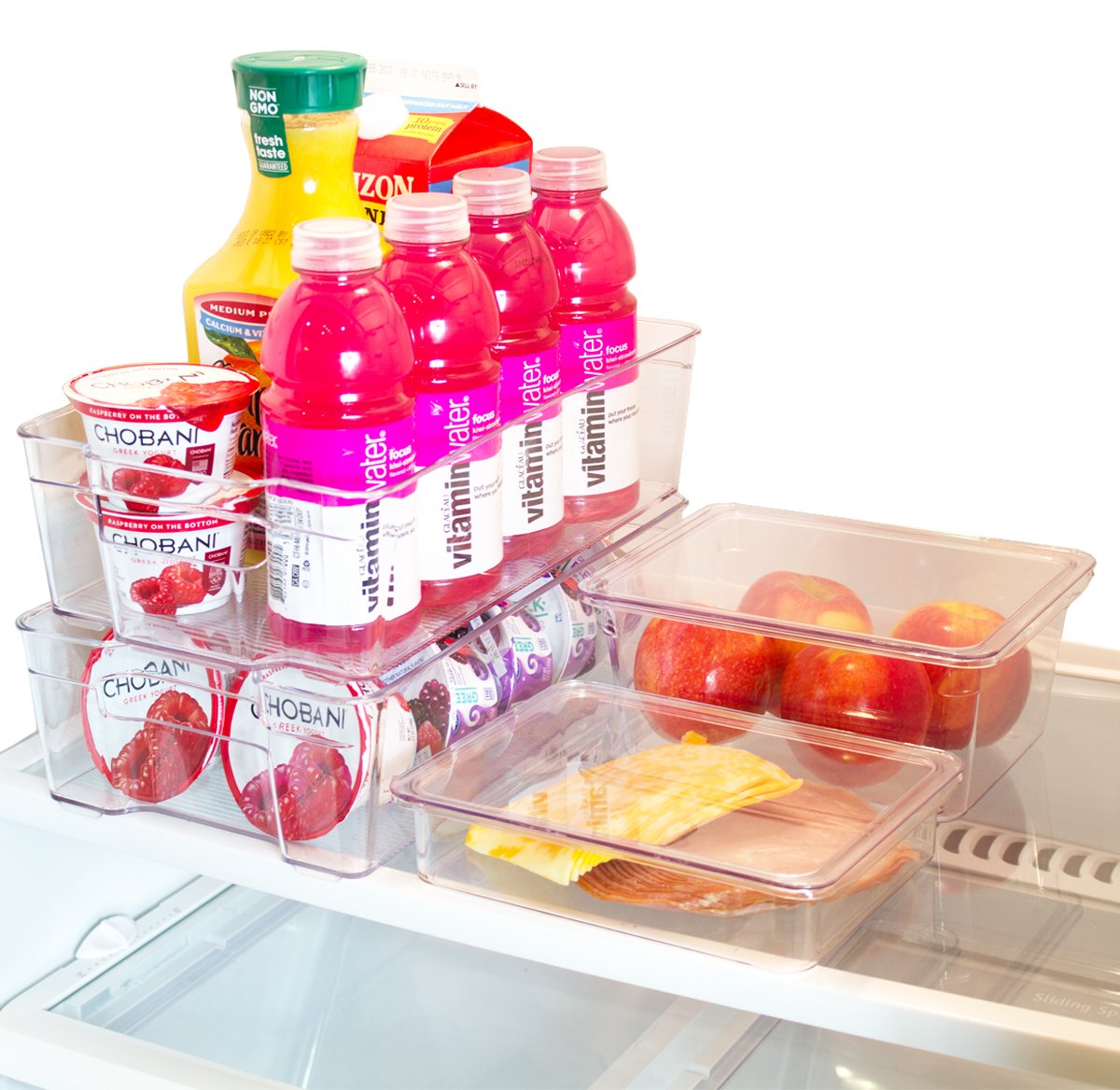[Premium] Misc Home Refrigerator Organizer Bins 2 Large Stackable