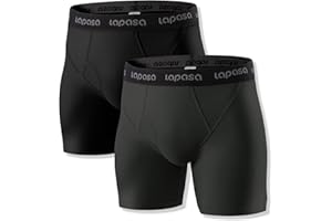 LAPASA Men's Quick Dry Travel Underwear, Terraversal Series Mesh Breathable Trunks/Boxer Briefs/Boxers (2 & 3 Packs)