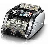 Aneken N60 Mixed Denomination Money Counter Machine, Value Counting, UV/MG/IR/DD Counterfeit Detection, 3.5" TFT Display Cash Counting Machine, Printer Enabled Bill Counter for Business