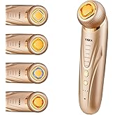 Facial Massager 6‑in‑1 Anti‑Aging Skin Tightening for Face and Neck Lifting & Firming Beauty Device (Gold)