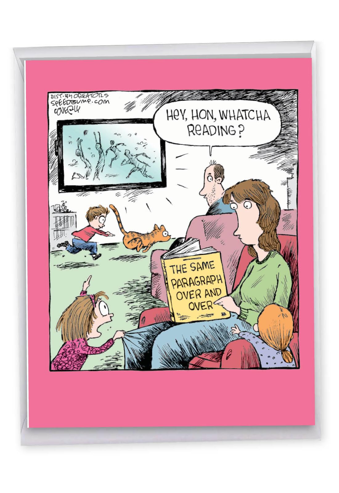 NobleWorks - Funny Mother's Day Greeting Card (8.5 x 11 Inch) - Jumbo Comic, Cartoon Humor for Mom - The Same Paragraph J3161MDG-US
