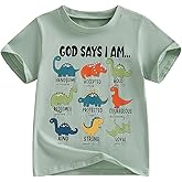Toddler Baby Boy Summer Outfit God Says I Am Handsome Truck Tractor Shirt Short Sleeve Tops T-Shirt Little Kids Clothes