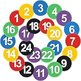 HOFURME 24 Pack Spot Markers Non Slip Rubber Agility Markers Flat Field Cones Floor Dots for Soccer Basketball Sports Speed Agility Training and Drills(7.6 Inch)