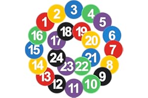 HOFURME 24 Pack Spot Markers Non Slip Rubber Agility Markers Flat Field Cones Floor Dots for Soccer Basketball Sports Speed Agility Training and Drills（7.6 Inch）