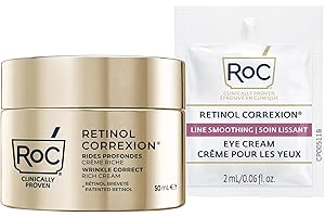 Roc Deep Wrinkle Rich Cream, Fragrance Free, Daily Anti-Aging Firming Cream For Persistent Dryness & Younger-Looking Skin For
