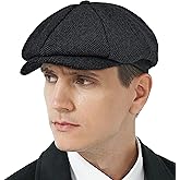 KUJUHA Wool Newsboy Cap for Men Flat Irish Cabbie Ivy Gatsby Newsboy Driving Hat Hunting Cap