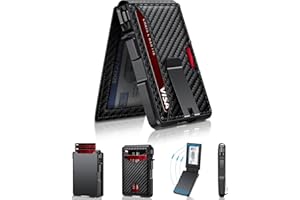 Metal & Leather Men's Wallet: Secure RFID Blocking, Pop-Up Card Case & Slim Design