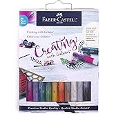 Faber-Castell Creating with Gelatos - Mixed Media Water-Soluble Art Crayons and Accessory Set - Arts and Crafts for Adults, M