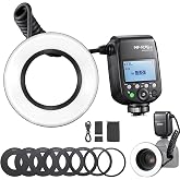 GODOX MF-R76N TTL Macro Ring Flash for Nikon 5900K 76Ws | 550 Full-Power Flashes 2.4G Wireless 0.1-1s Recycle Time Dual-Flash Tubes with LCD Screen for Inscet Plant Jewelry Shooting
