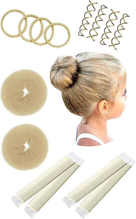 Hawwwy 12 Piece Hair Bun Maker Perfect For Small Hair Donut Buns