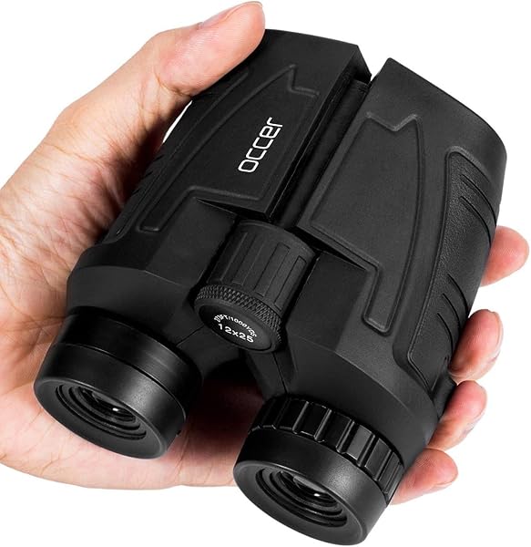 Occer 12x25 Compact Binoculars for Adults and Kids | High Powered, Easy Focus, Large Eyepiece for Bird Watching, Cruise Ship,
