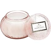 Voluspa Panjore Lychee, Glass Chawan Bowl Candle, 14 oz, 50 Hour Burn Time, Coconut Wax for Clean Burning, Handcrafted in the USA