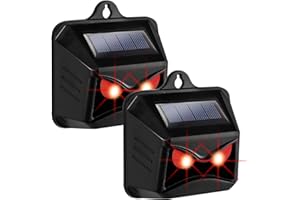 Triumpeek Animal Repeller, Solar Powered Predator Eye Nighttime Animal Deterrent Devices with Red LED Lights, Night Guard Animal Repellent Scares Coyote Skunk Raccoon Deer Away from Yard Chicken Coop
