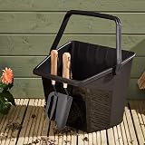 Addis Garden Leaf Lawn Cuttings Scoop Tool Bucket 41x30x33cm Black view 6