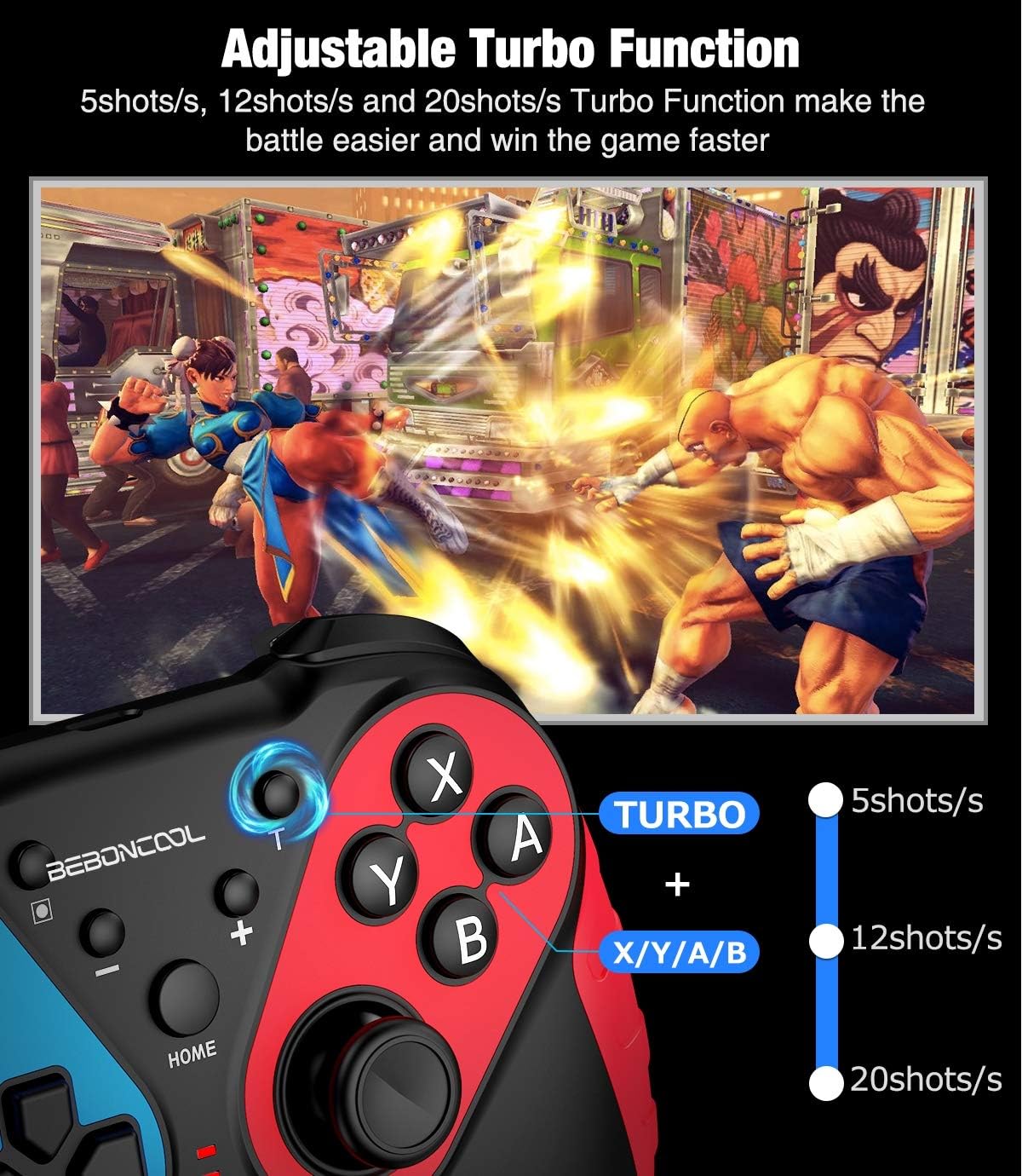 Switch Controller for Nintendo Switch, Replace for Nintendo Switch Controller, Switch Pro Controller Work with Nintendo Switch/Lite, BEBONCOOL Switch Controller with Turbo, Vibration, Motion Functions: Electronics
