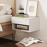 Nathan James Jackson Modern Floating Bedside Nightstand with Drawer, 1, White