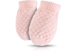 YVNEHCN Baby Knit Mittens Toddler Boys Girls Gloves Winter Infant Newborn No Scratch Mitten 0-3 Years