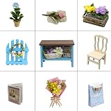 Cuteroom DIY Wooden DollHouse Kit with Furniture Corner of Garden view 5