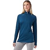 SmartWool Womens Classic All-Season Merino Base Layer 1/4 Zip Twilight Blue 1 Large