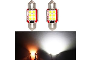 PHINLION DE3175 LED Light Bulbs, Super Bright 500 Lumens 31mm Festoon DE3021 DE3022 3175 LED Bulbs for Car Interior Dome Map Trunk Courtesy License Plate Lights, 6000K Xenon White