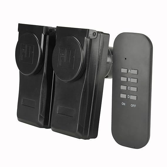 uniTEC 48113 Funkfernschalterset 2+1 Micro outdoor schwarz