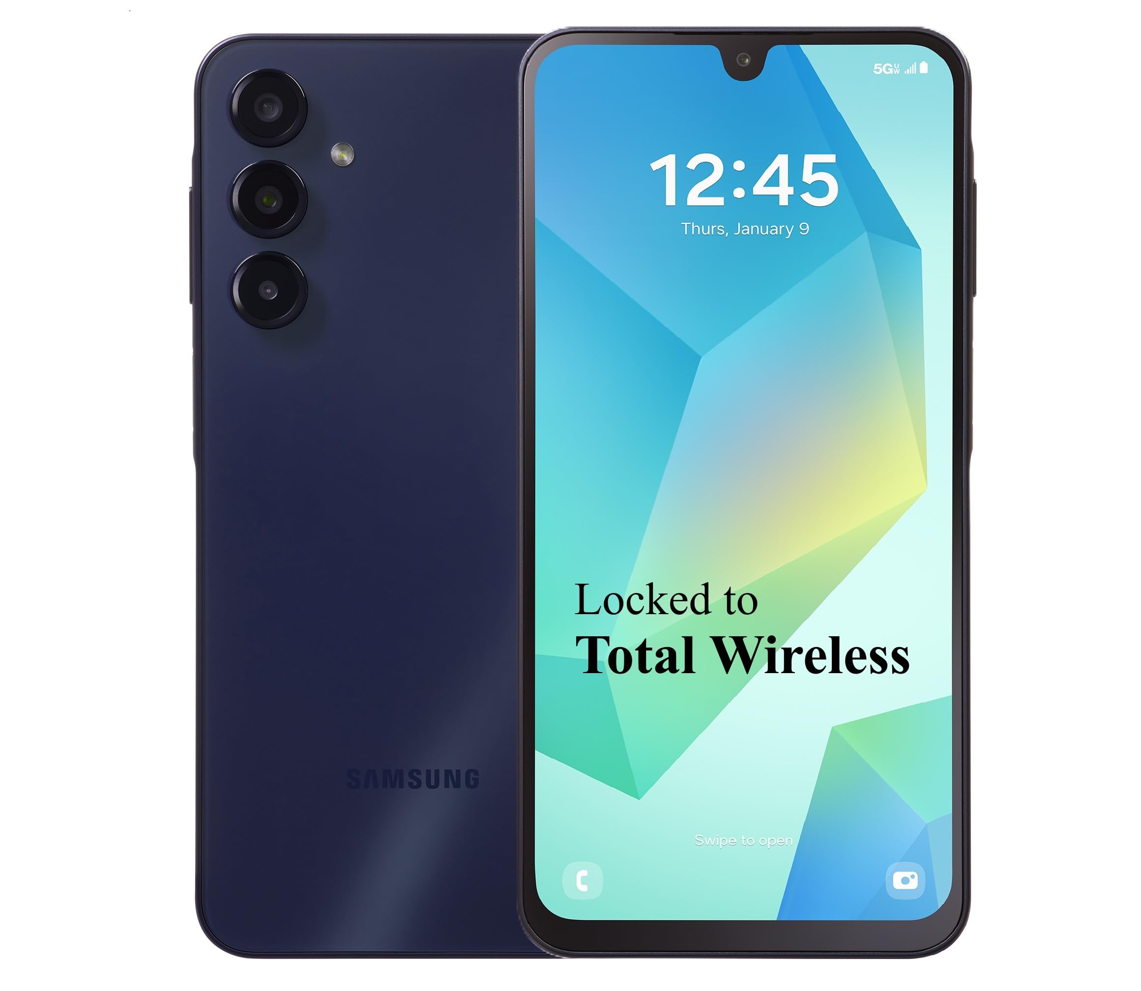 Total Wireless Samsung Galaxy A16 5G, 128GB, 50MP Triple Camera, Android Smartphone, 6.5″ FHD+ Super AMOLED 90Hz Display, Long-Lasting Battery – Locked to Total Wireless – Awesome Black