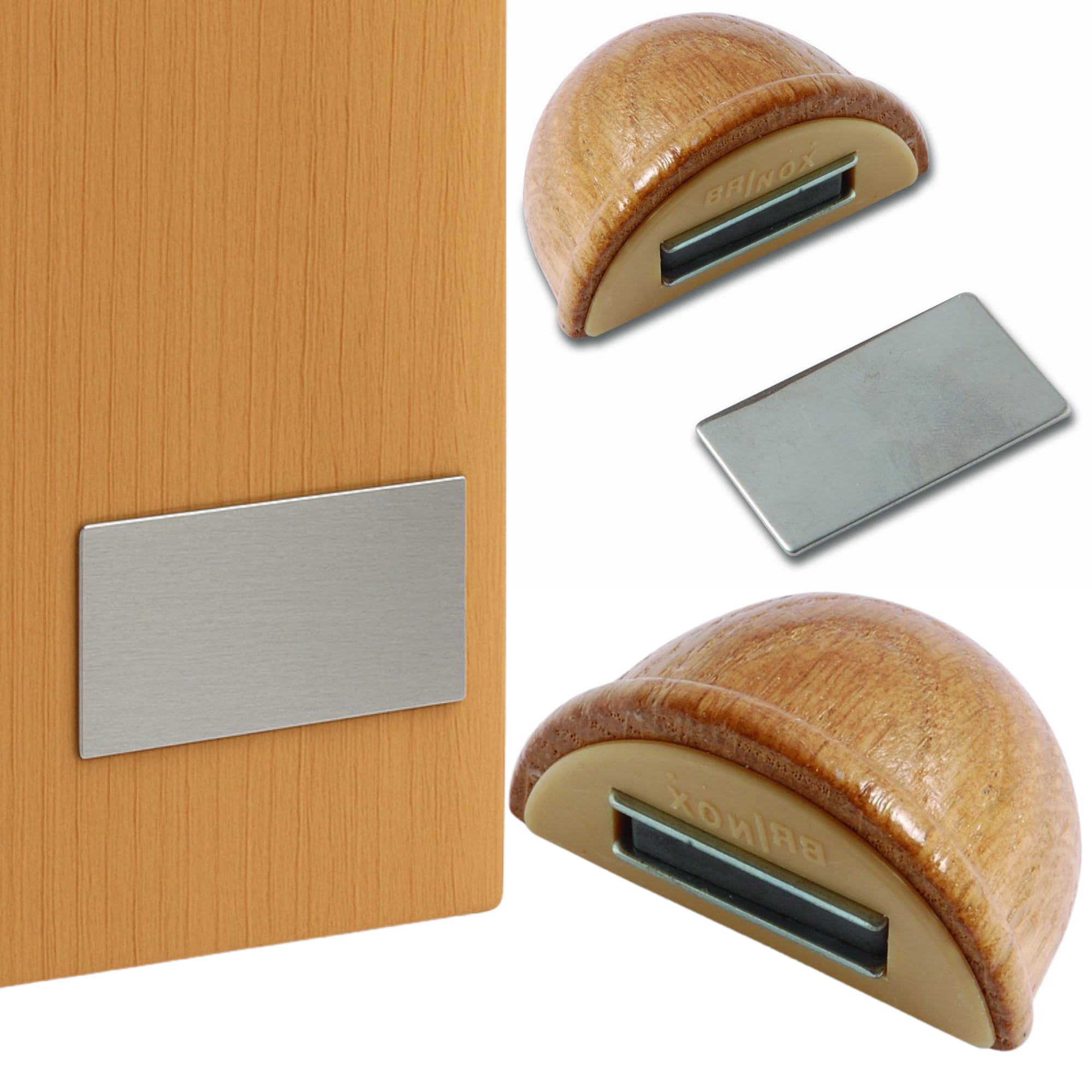 BRINOX 84D22 - Wooden Door Retainer, Self-Adhesive