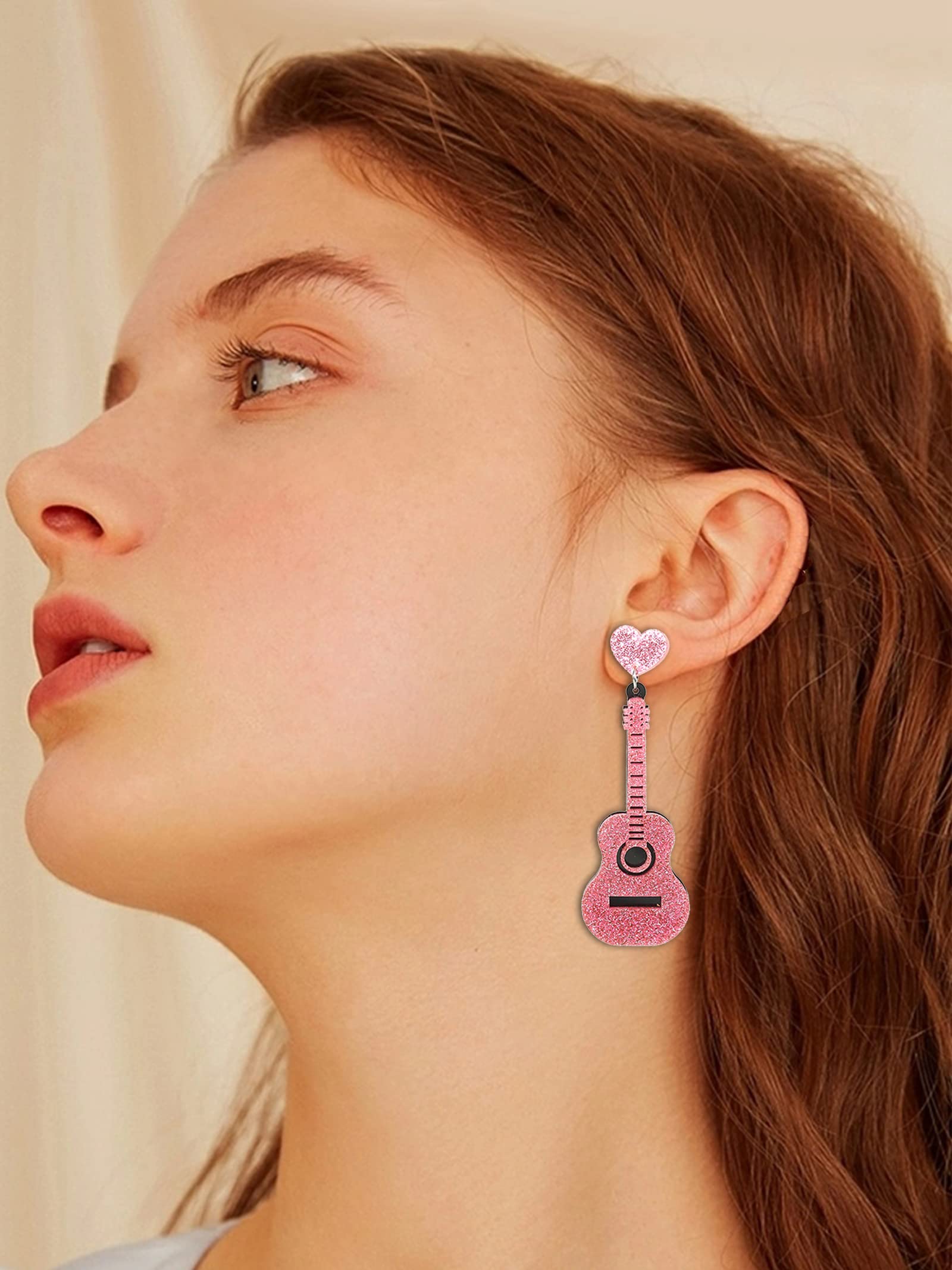 Acrylic Guitar Earrings
