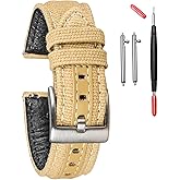 hemsut h Quick Release Watch Strap, Military Canvas Watch Bands, 22mm Watch Bands for Men, Fabric Sport Replacement