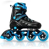 MammyGol Adults Adjustable Inline Skates, Safe and Durable Roller Skates with Giant Wheels, High Performance Professional Skates for Men Women Youth