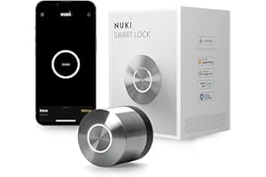 Nuki Smart Lock Keyless Entry WiFi Electronic Deadbolt with Auto-Unlock, App Control, Remote Access, Easy Installation, Smart Home for Front Door, Home & Rentals