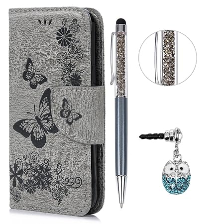 S5 Mini Hülle Leder Case,KASOS Galaxy Handyhülle Brieftasche Book Type PU Leder +TPU Innere Tasche Bunt Gemalt Magnetverschlu