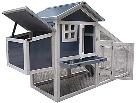 FeelGoodUK NCH10 Kunststoff und Holz Hühnerstall Hen House GEFLÜGEL ARK Home Nest Run Coup