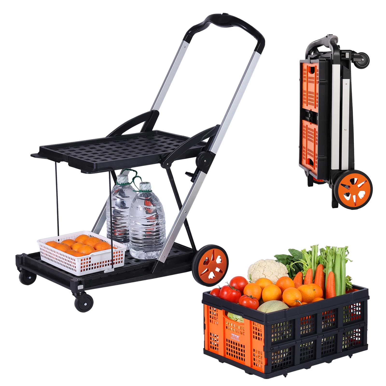 Mua Multi Use Functional Collapsible Cart 198 Lbs Capacity 2 Tier 