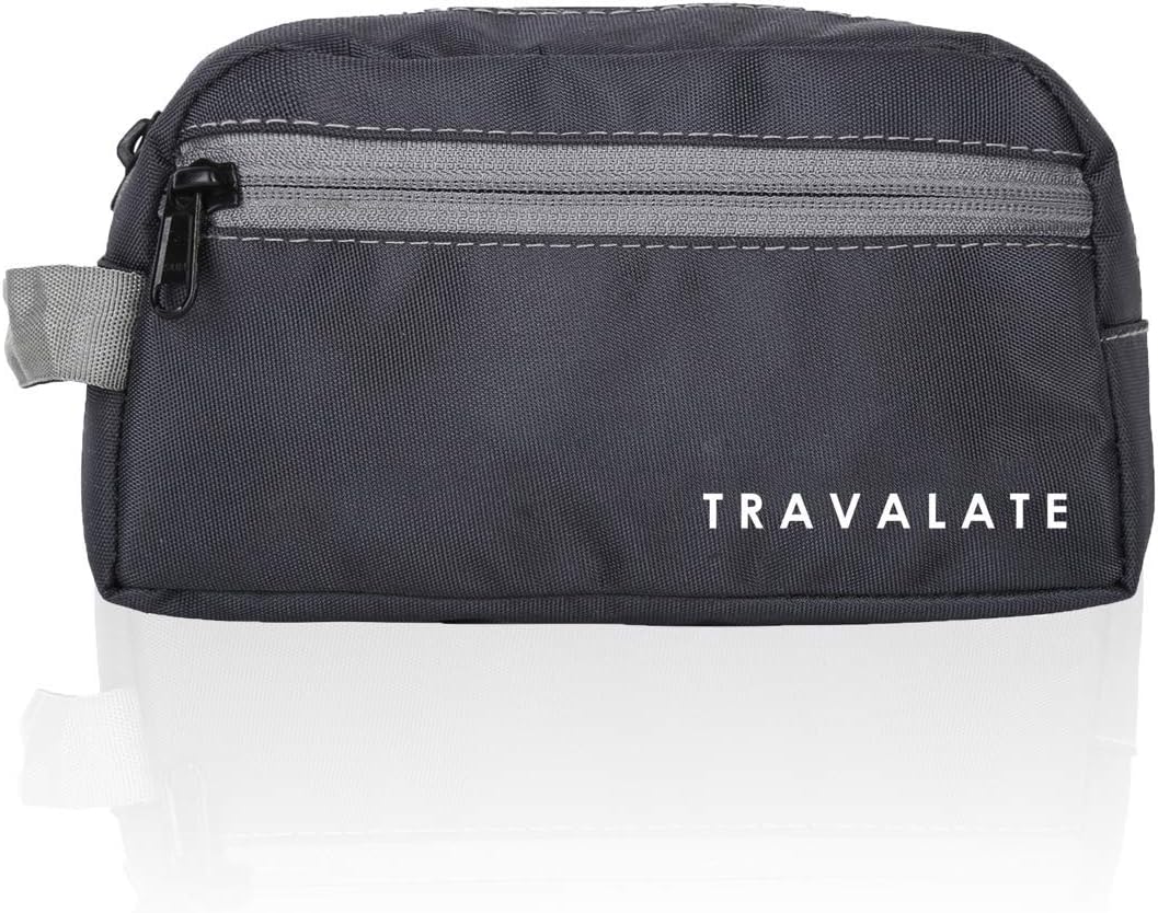 - TRAVALATE Polyester One Zipper 13 Cms Casual Cosmetic Pouch (L_TR1348_Grey )