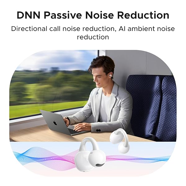 UGREEN S6 MAGIC CLIP-TYPE EARBUDS, OPEN-EAR EARBUDS, WITH LCD SMART DISPLAY, OPEN-EAR TYPE, BLUETOOTH 5.4 0.5 INCH (12 MM) DRIVERS, TOTAL 30 HOURS PLAYBACK, DNN NOISE CANCELING