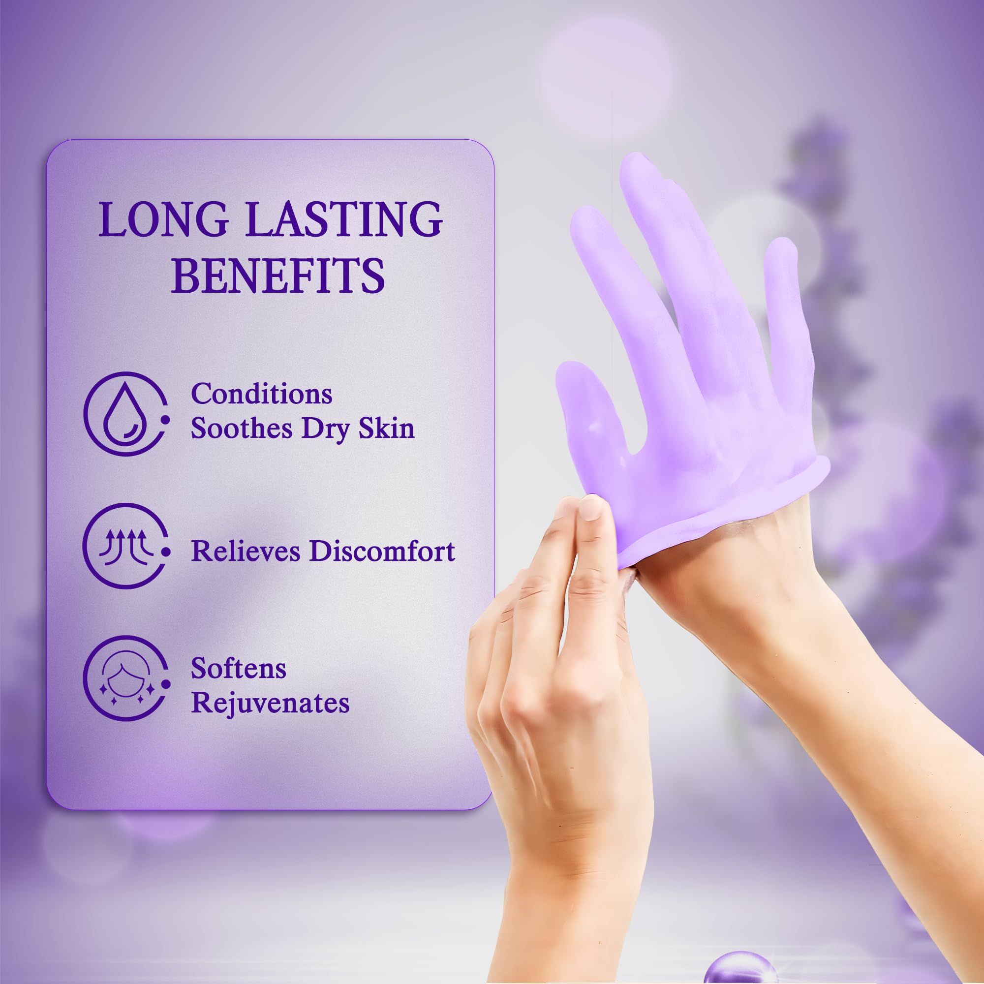 Natural Paraffin Wax Refills, 6 Pack Paraffin Wax Blocks of Lavender Scent for Paraffin Bath, Paraffin Wax for Hand and Feet for Deep Hydration, Moisturizing and Nourish(Lavender)