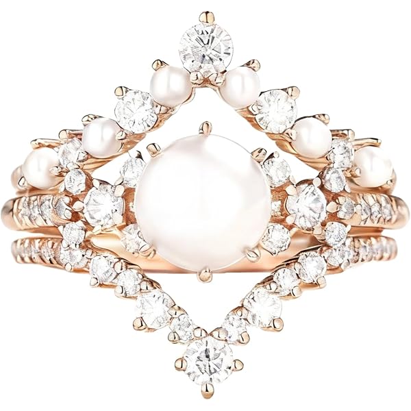 Anillo De Coproiso Con Vástago Dividido, Anillo De Diaantes, Anillos únicos Para Ujer 14K