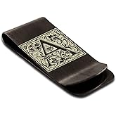 FlameReflection Stainless Steel Money Clip For Men Dad Boy Friend Father Floral Initial Letter Box Monogram Wallet Cash Card Holder | Dad, Boy Friend, Father, Floral, Initial Letter Box, Monogram